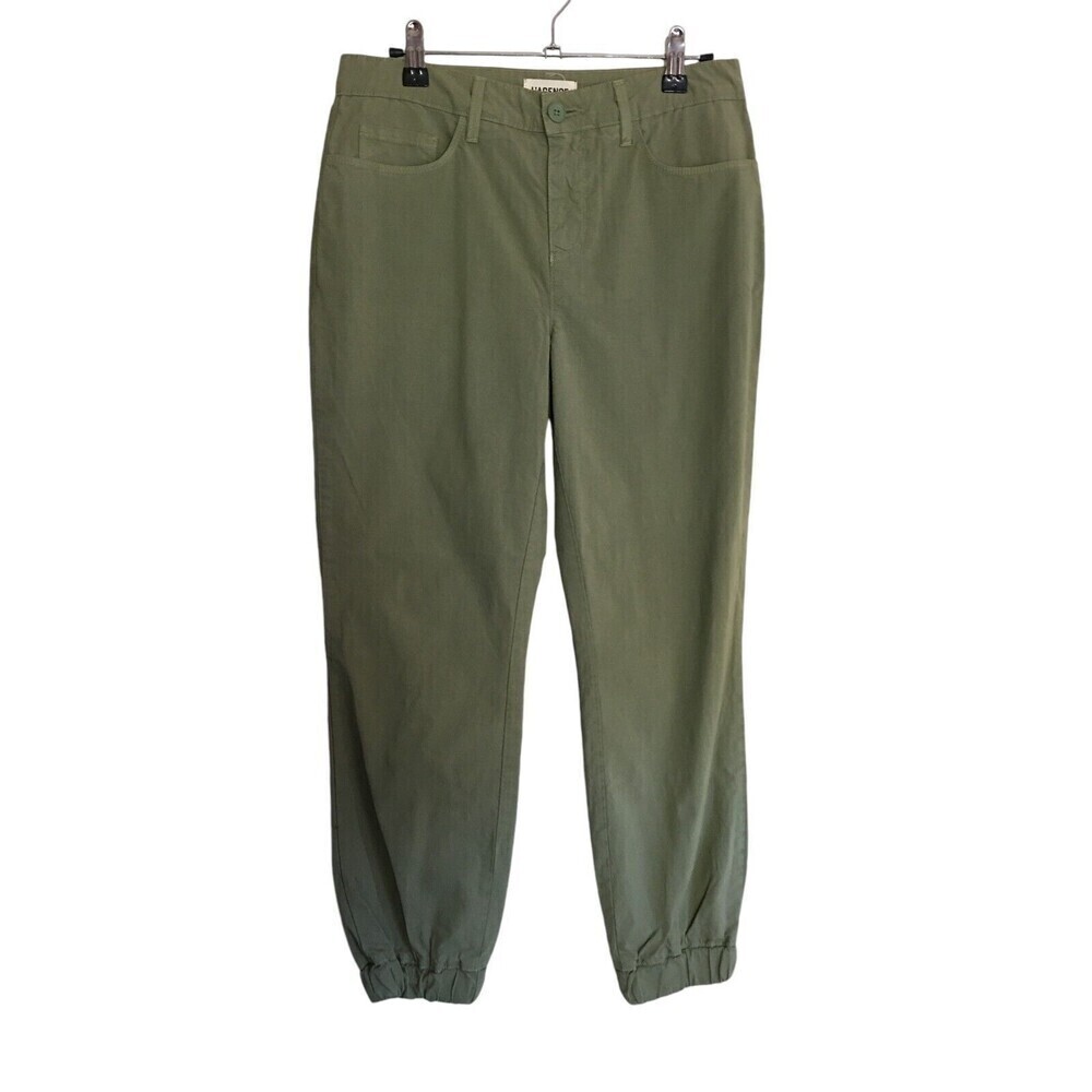 L'agence Jeans Women's Size 25 Soft Army Green Mirabel Cotton Blend Ankle Cut